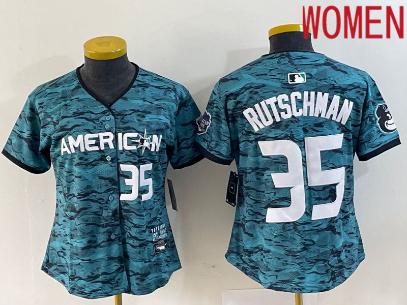 Women Baltimore Orioles 35 Rutschman American League Nike Green 2023 MLB All Star Jersey